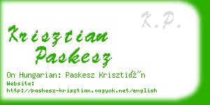 krisztian paskesz business card